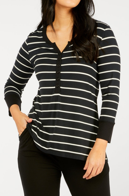 Swing 3/4 Sleeve Henley - Amalfi