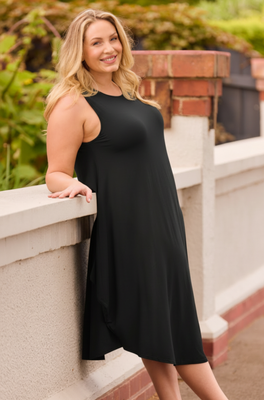 Sleeveless Tri Dress - Black