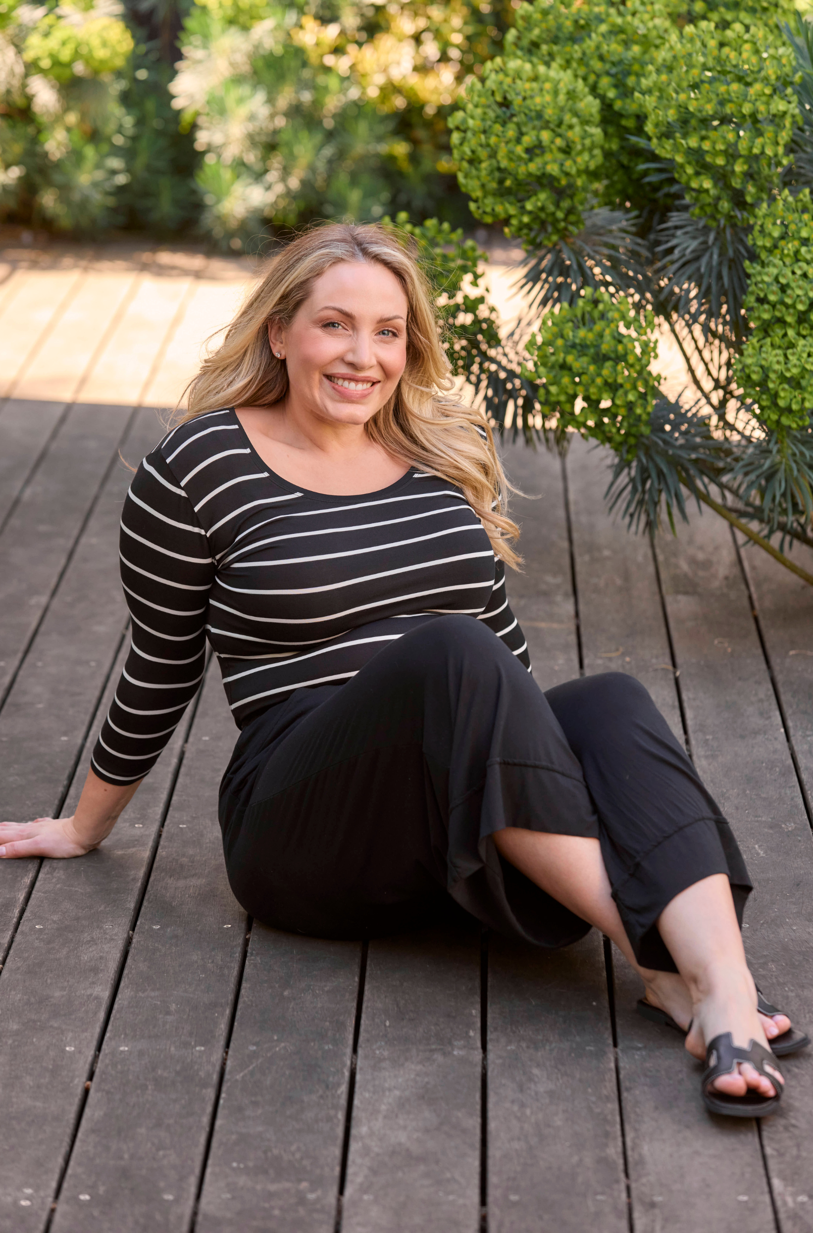 3/4 Sleeve Scoop - Amalfi