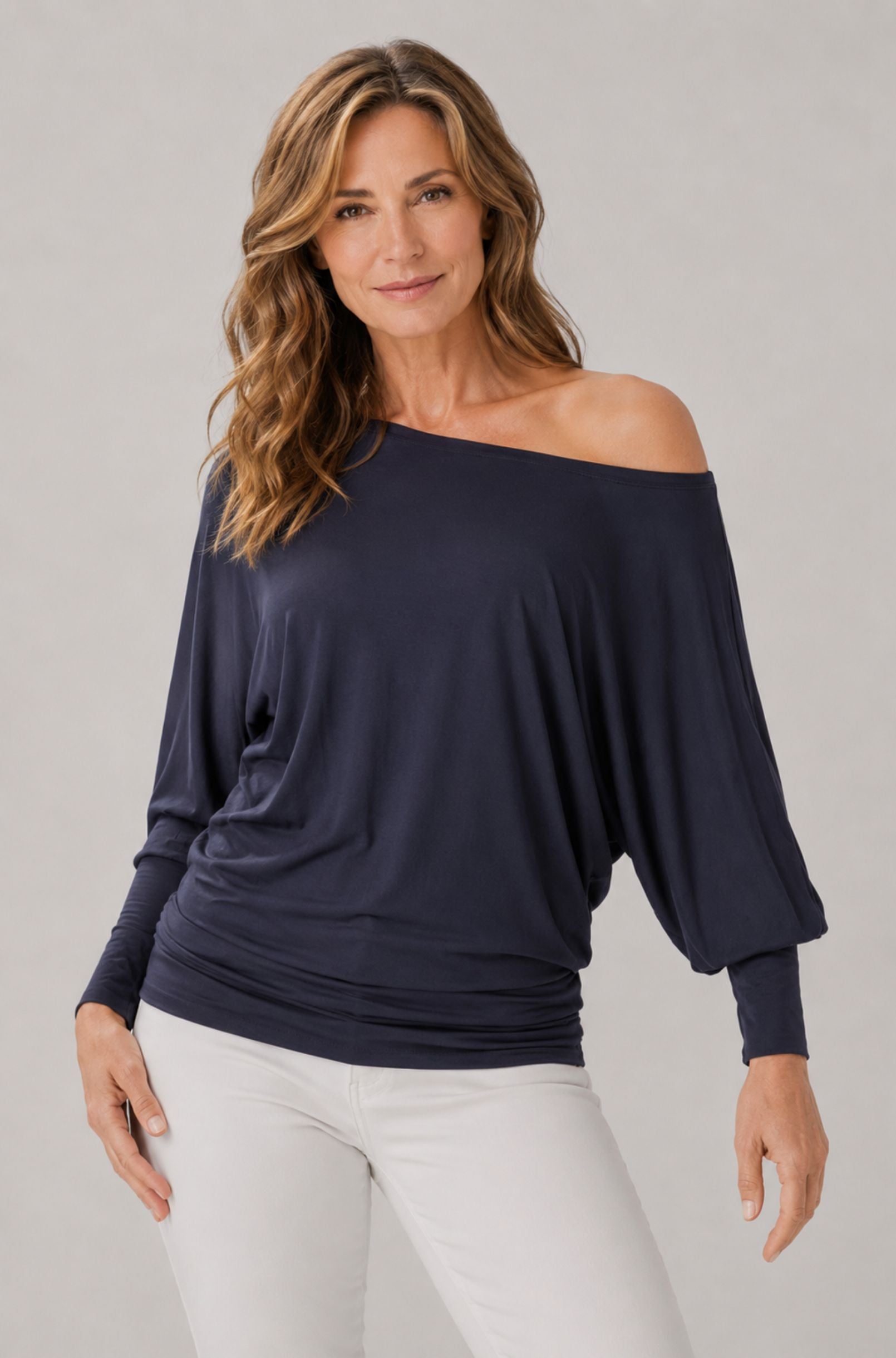 3/4 Sleeve Batwing - Slate