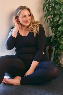 3/4 Sleeve Scoop - Black