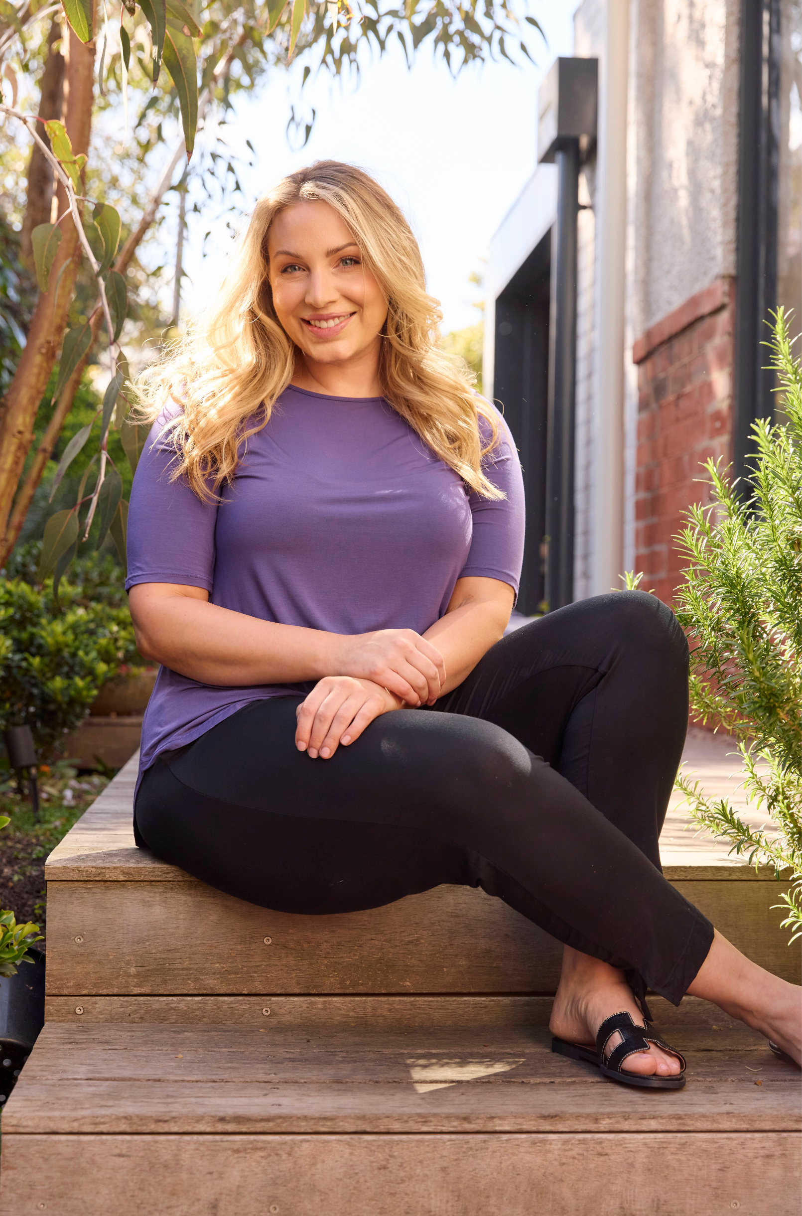 Elbow Swing Tee - Royal Purple