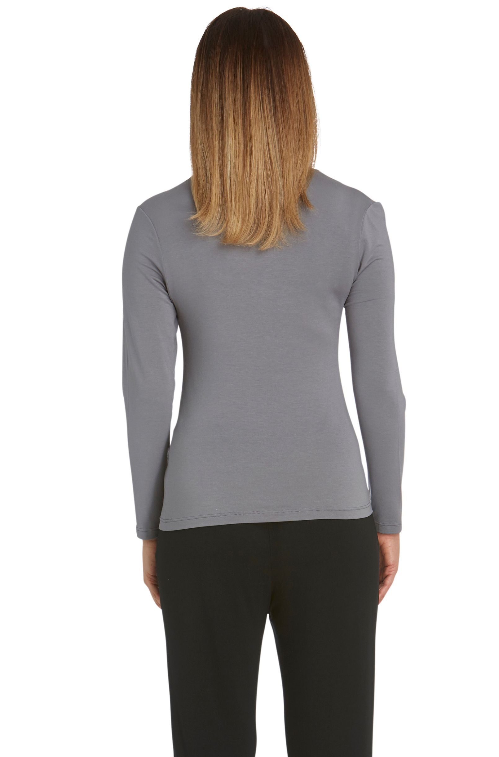 Scoop Neck Long Sleeve - Steel