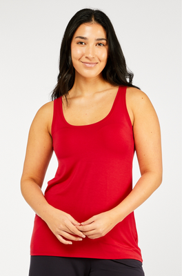 Relax Scoop Tank - Crimson