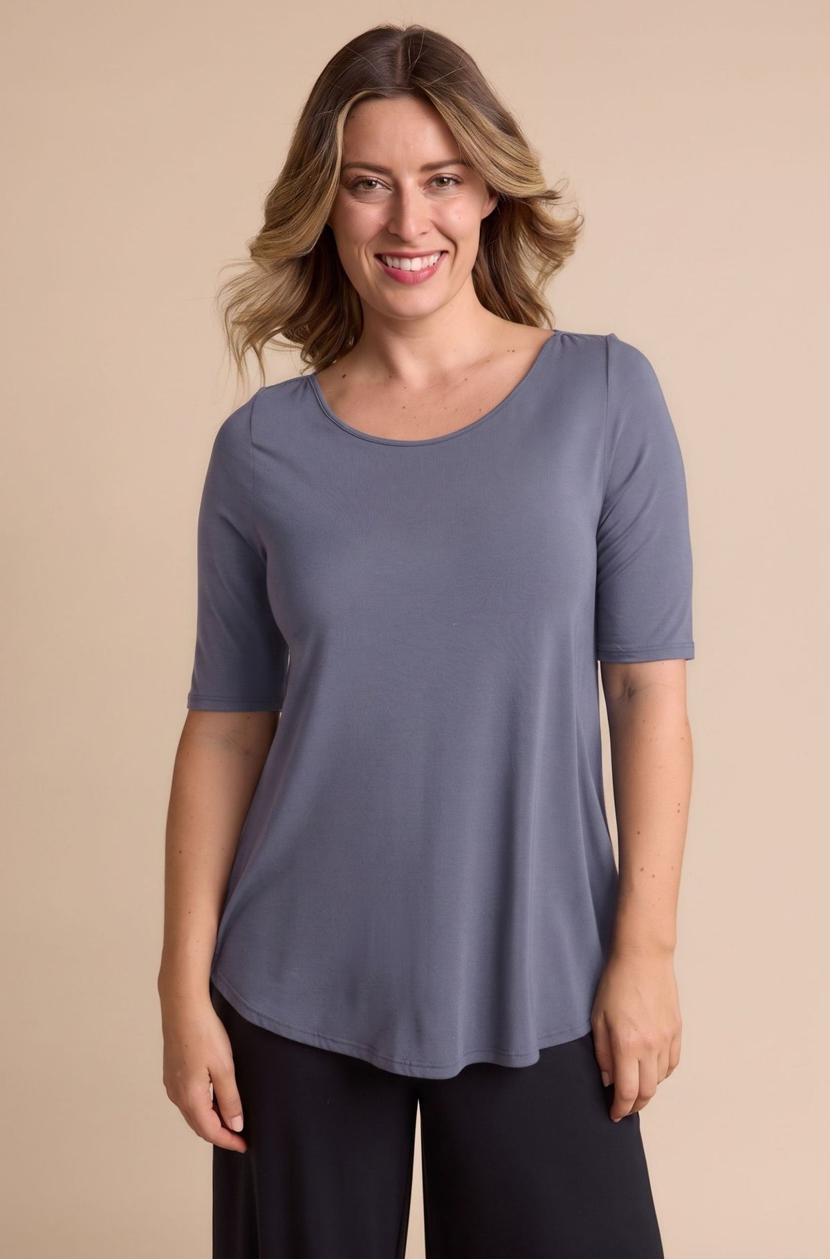 Elbow Swing Tee Sample - Ombre Blue