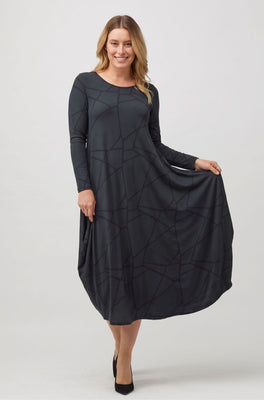 Long Sleeve Tri Dress Sample - Marble Forest