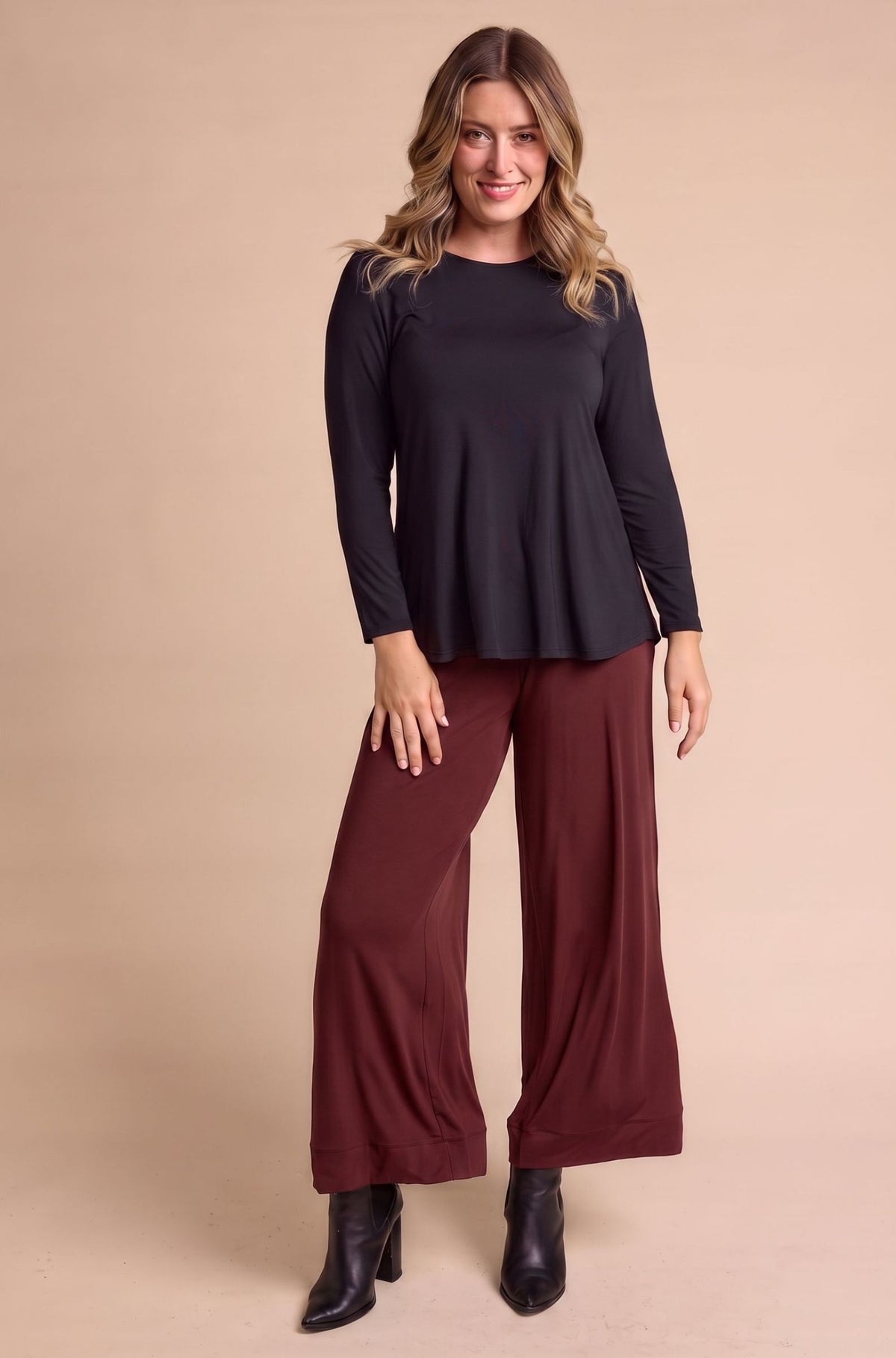 Bella Palazzo Pant Sample - Puce