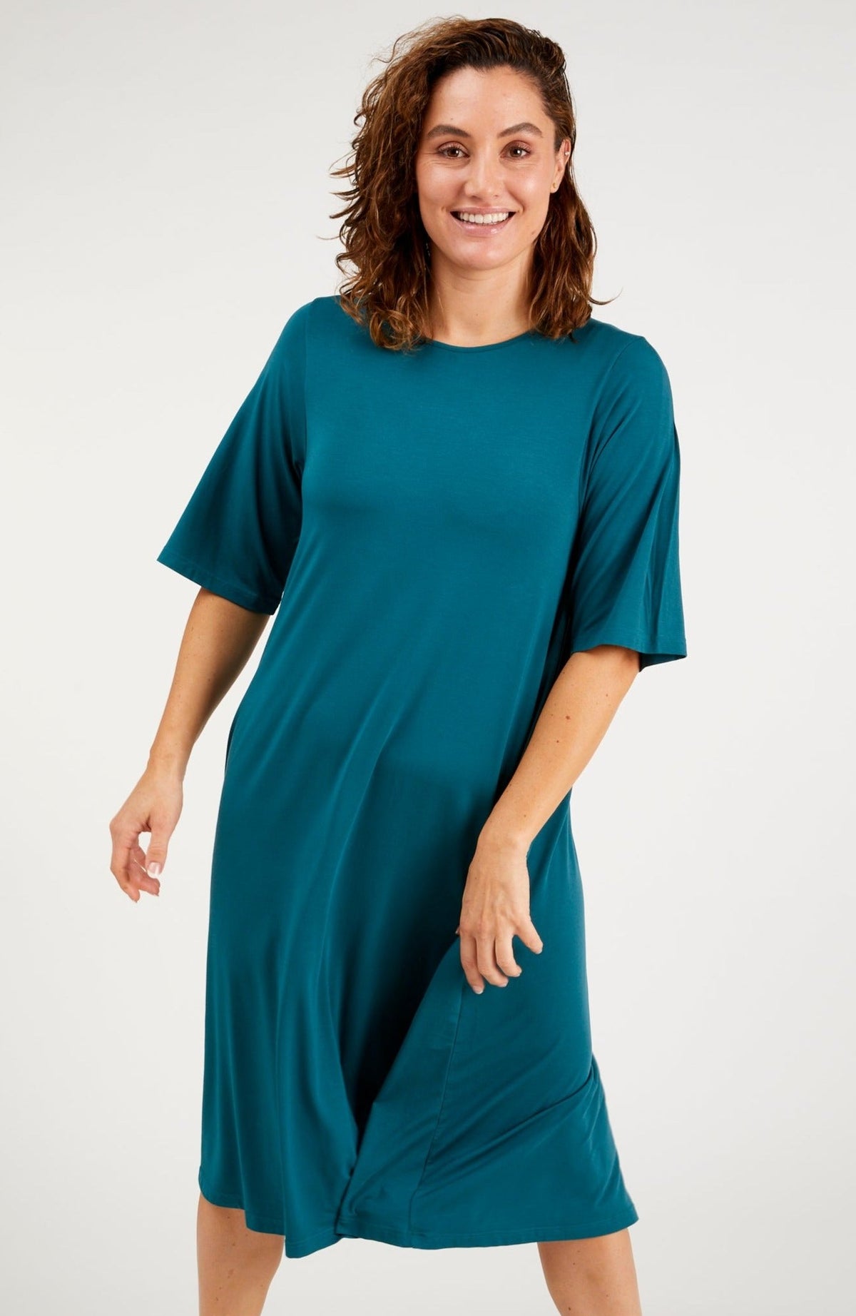 Nina Spliced Dress Atlantic Deep