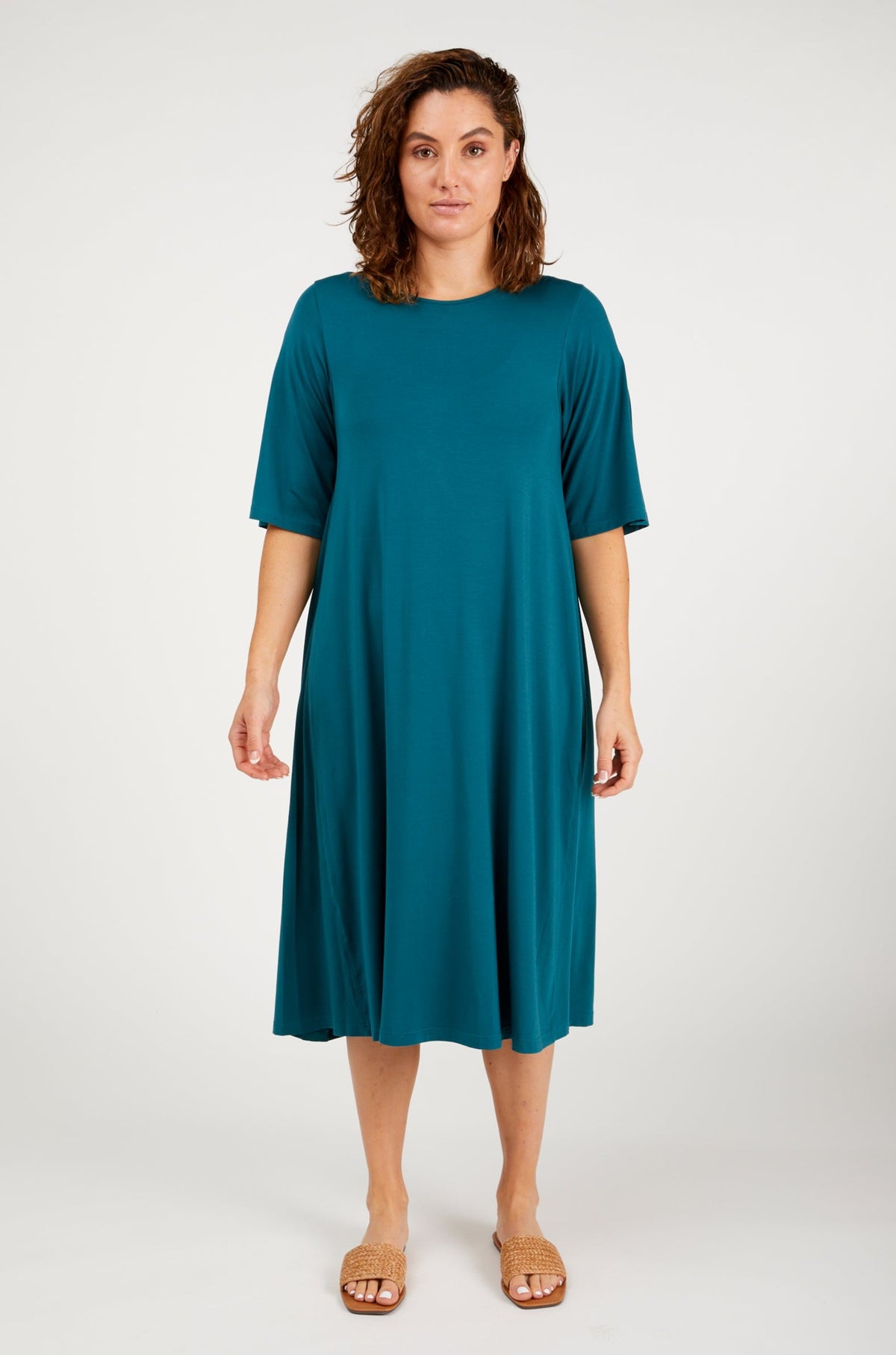 Nina Spliced Dress Atlantic Deep