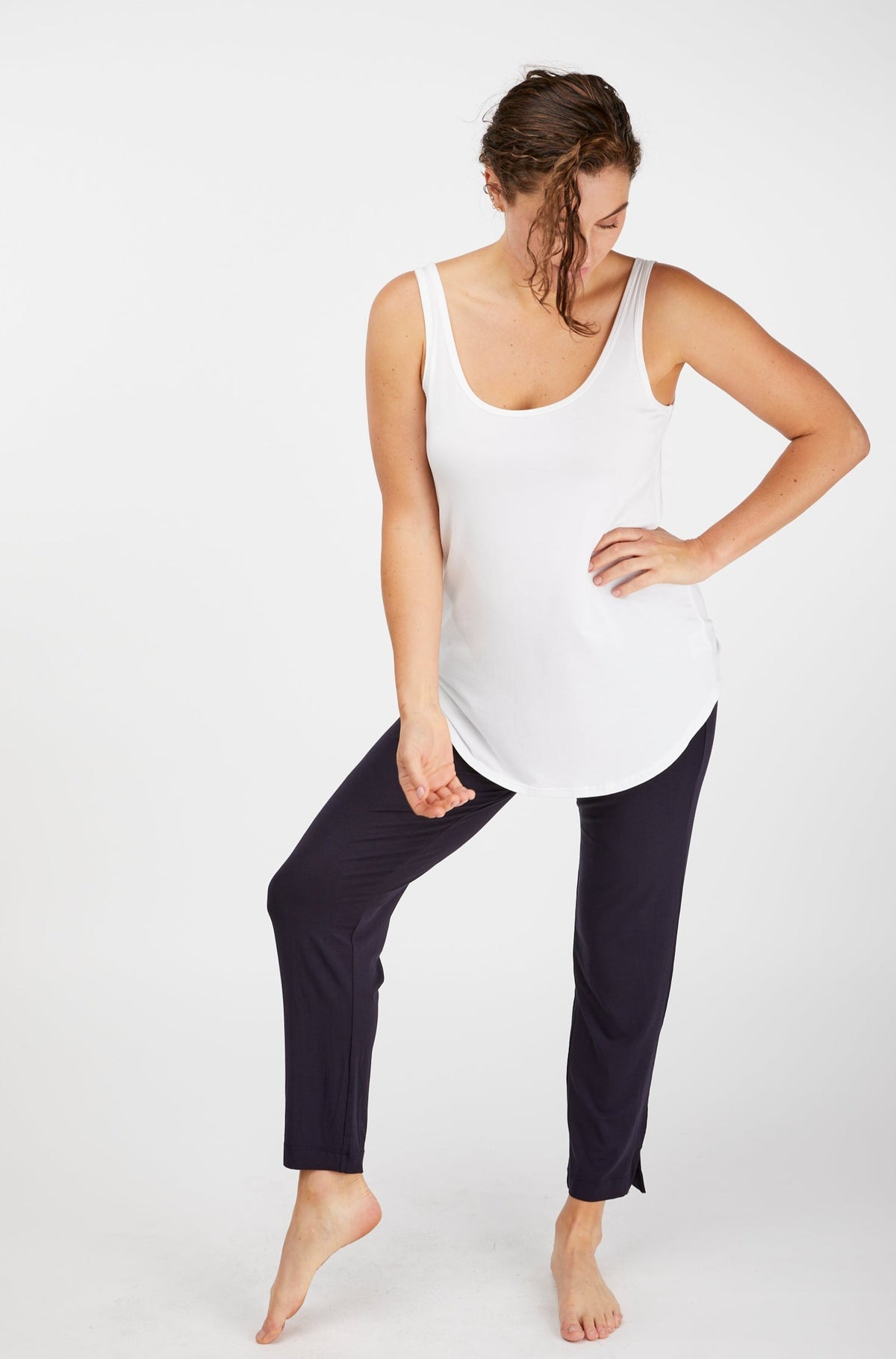 Longline Tank White