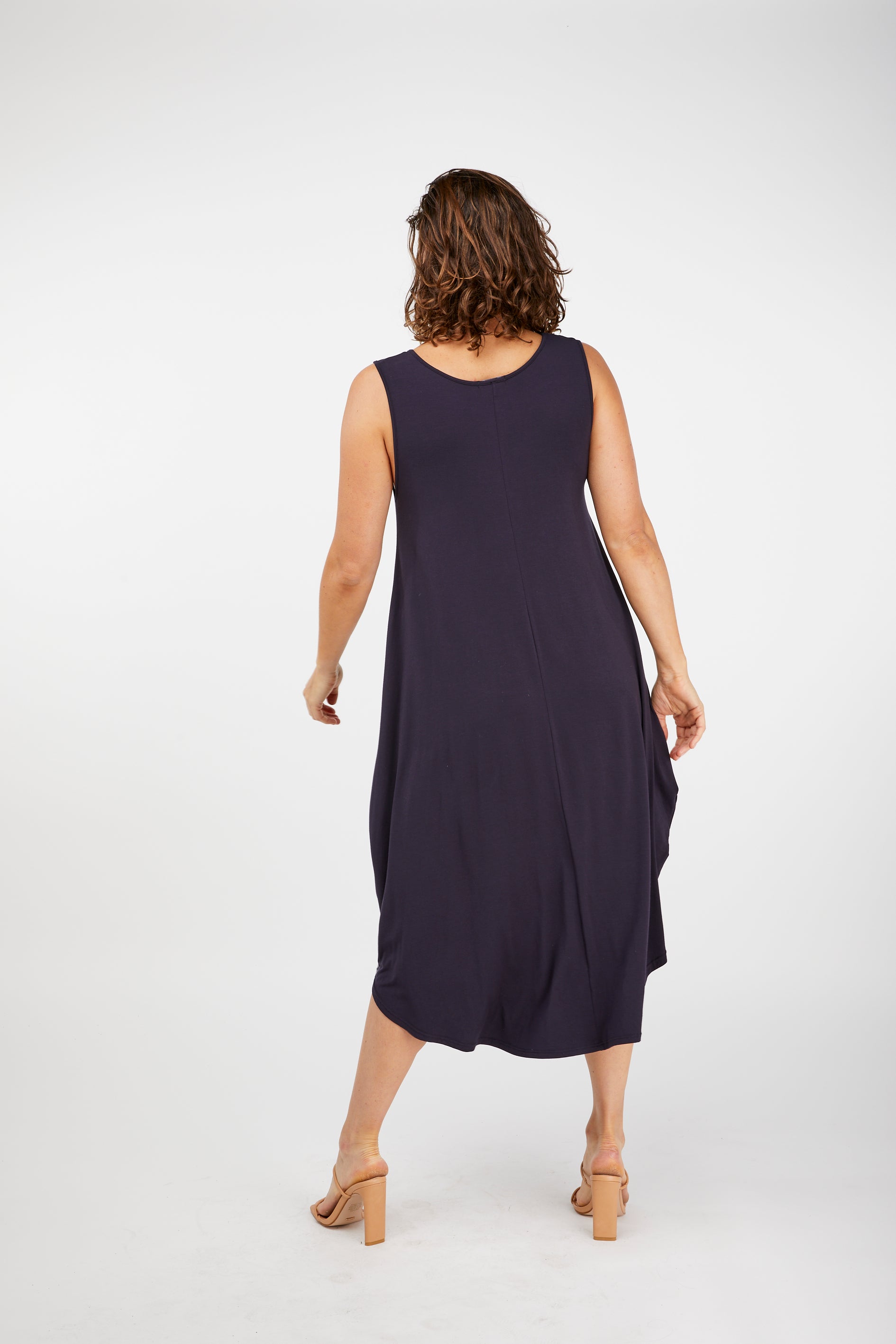 Sleeveless Tri Dress French Navy