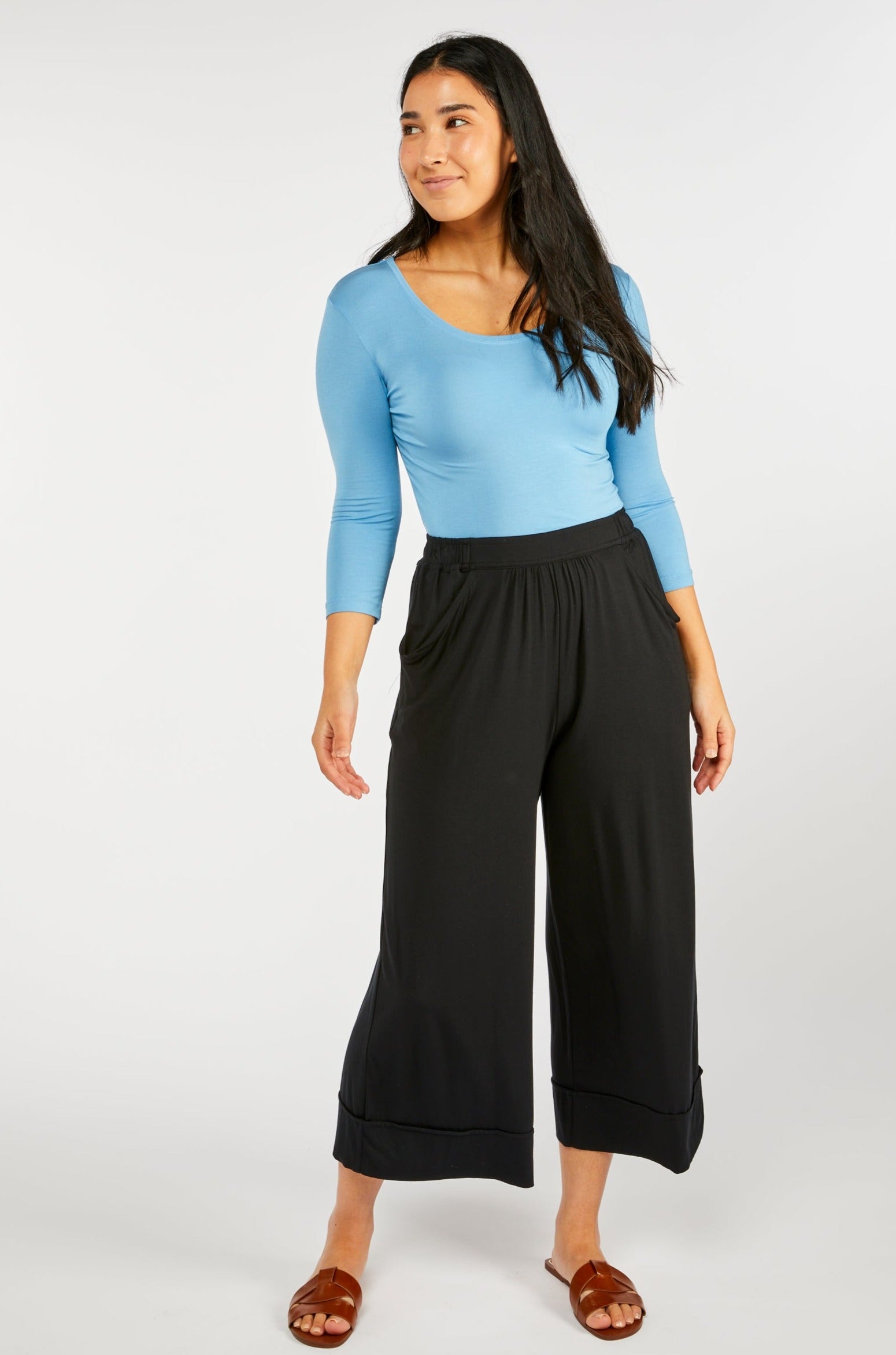 3/4 Sleeve Scoop Regatta Blue