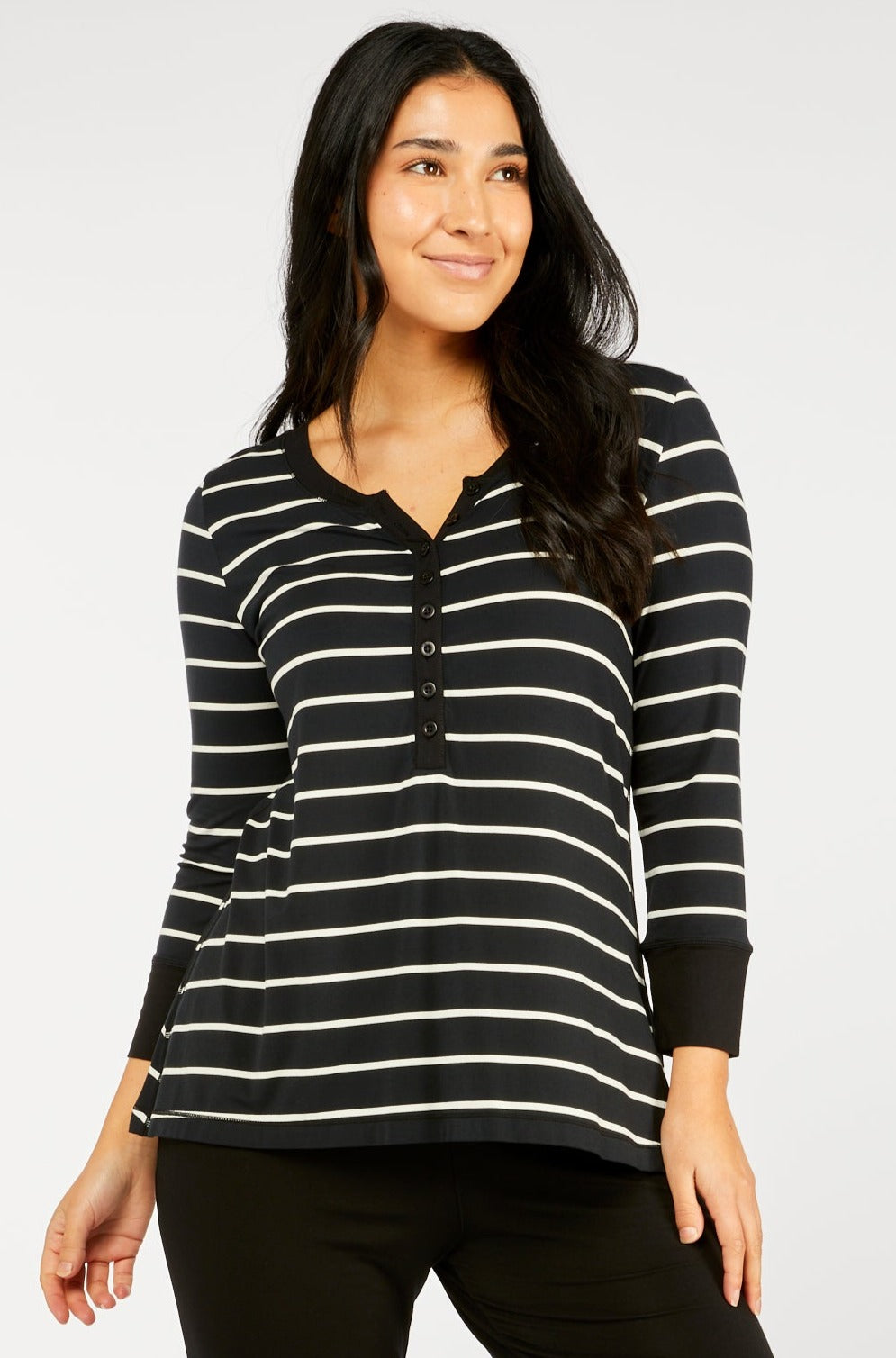 Swing 3/4 Sleeve Henley Amalfi