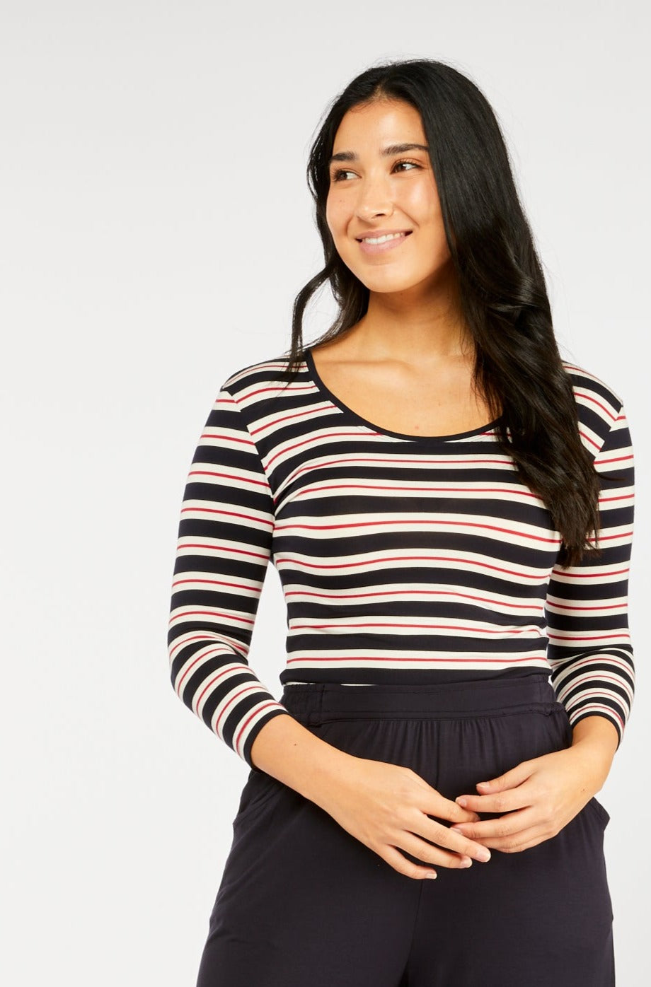 3/4 Sleeve Scoop Sailor