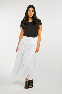 Long Full Skirt - White