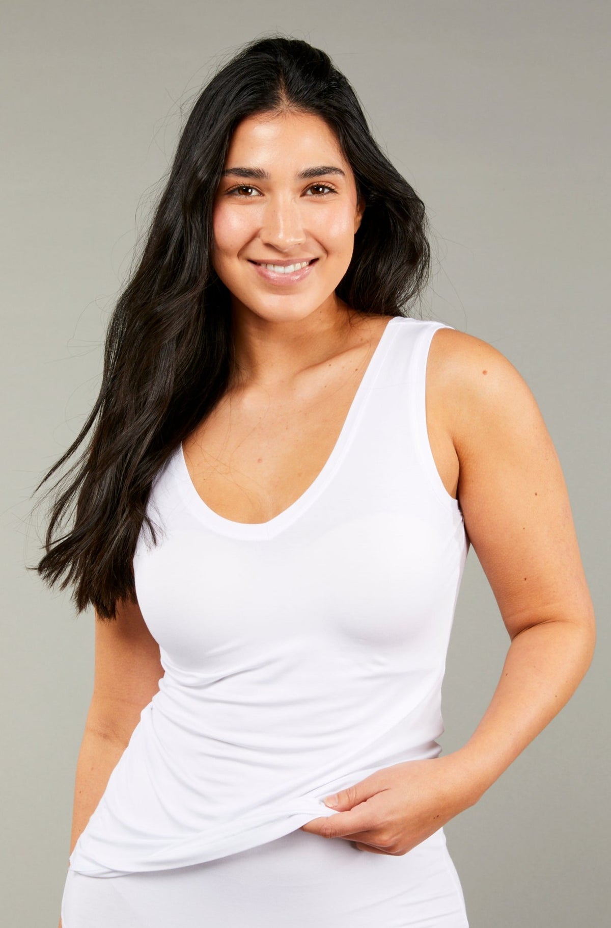 V-Neck Tank White