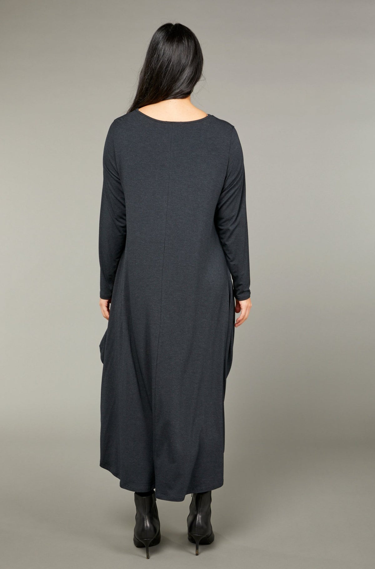 Long Sleeve Tri Dress Graphite