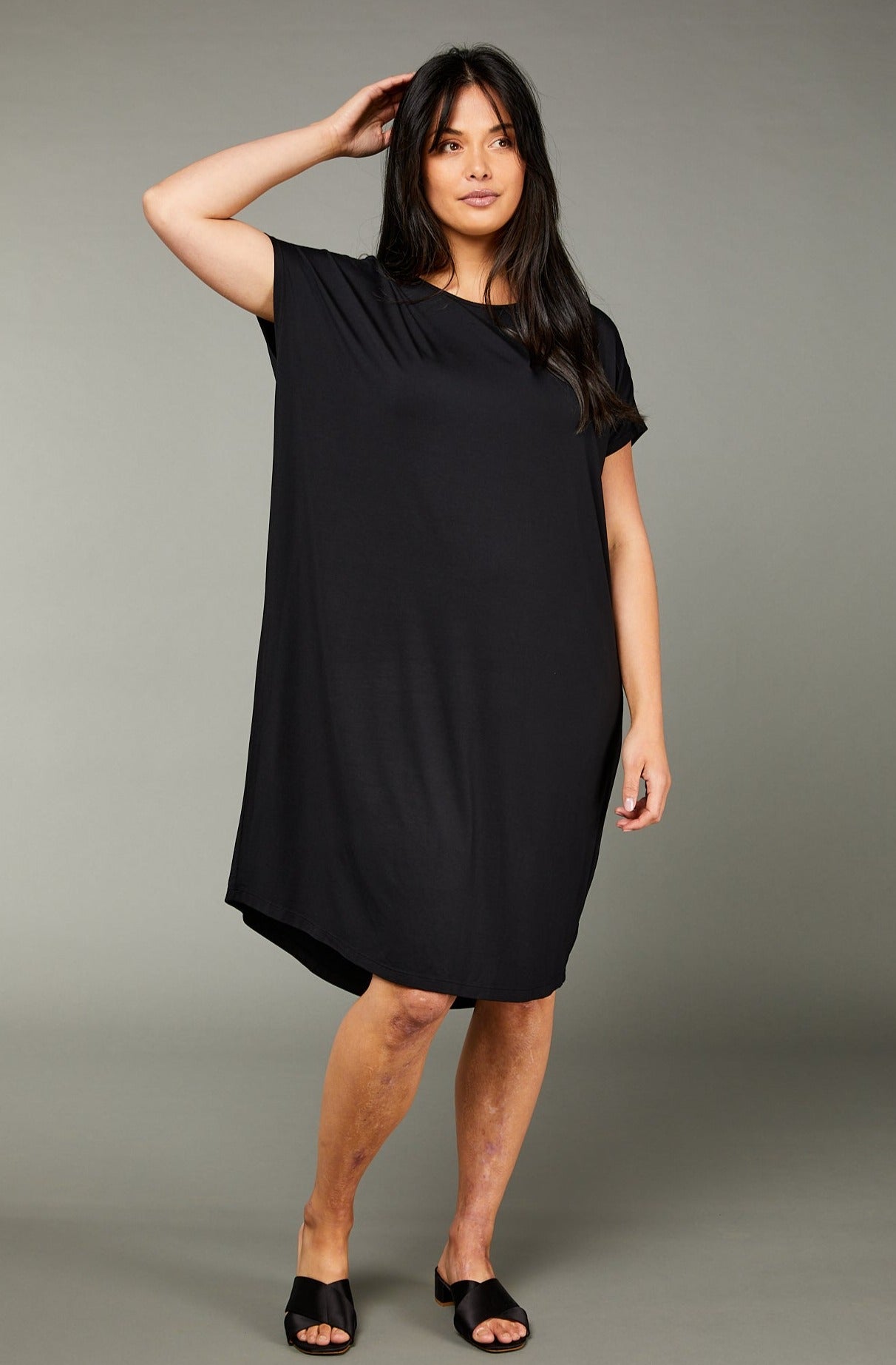 Ava Box Dress Black