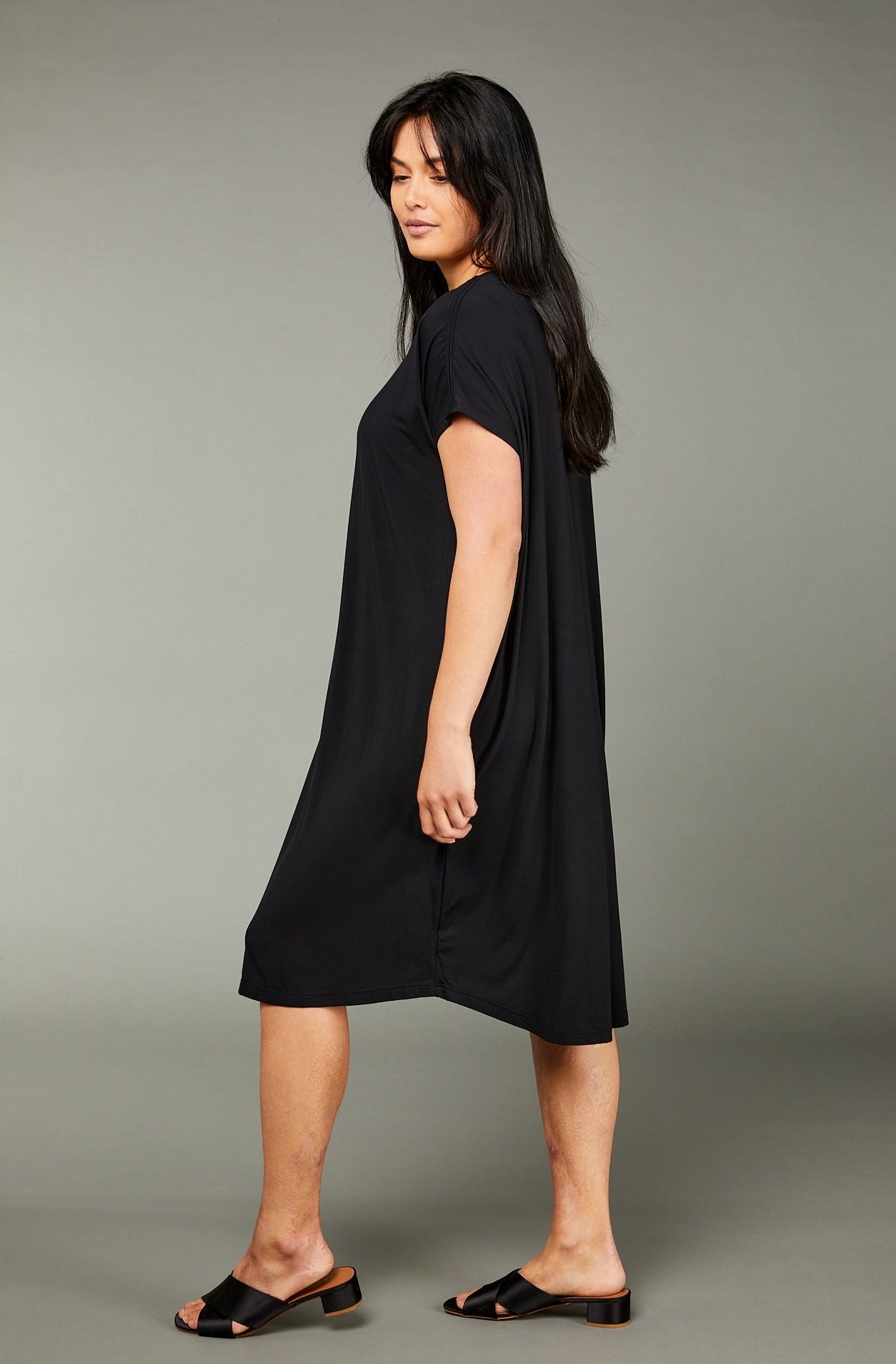 Ava Box Dress Black
