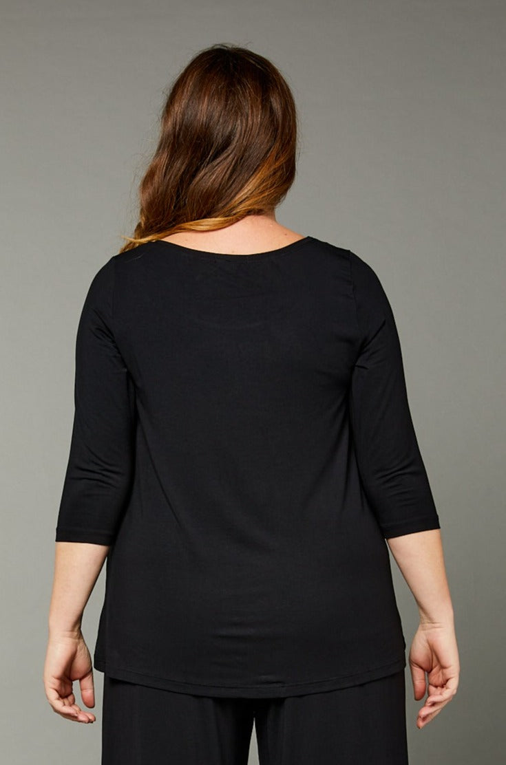 Swing 3/4 Sleeve Black