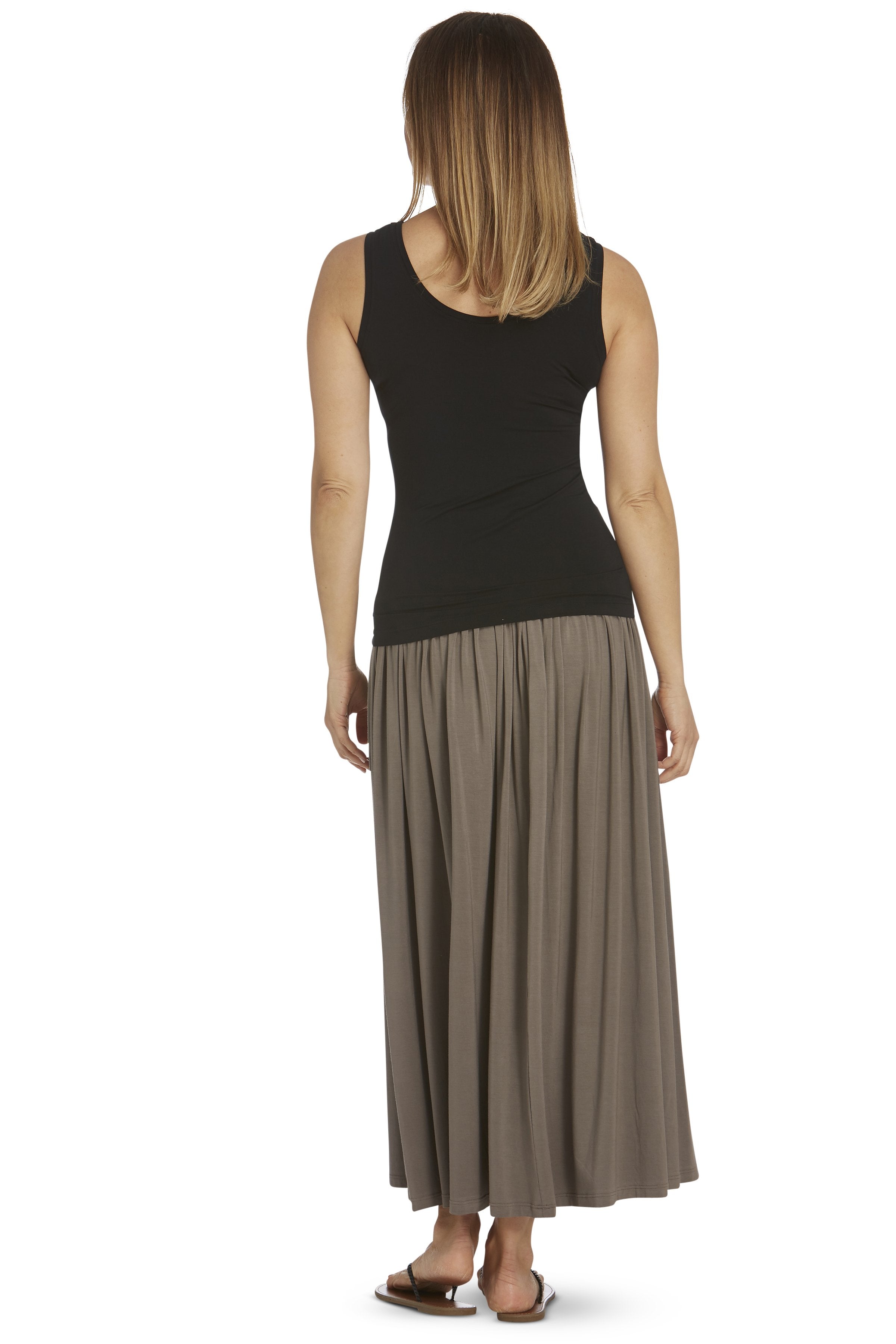 Long Full Skirt Chestnut