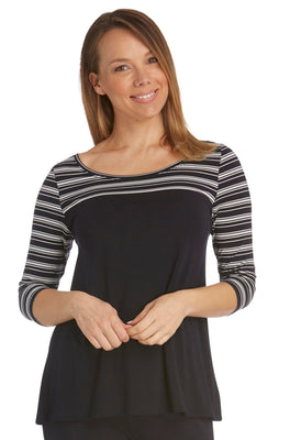 Swing 3/4 Sleeve - Capri Stripe