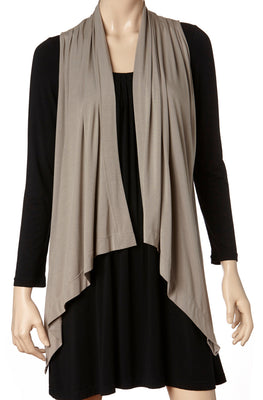 Sleeveless Wrap - Taupe