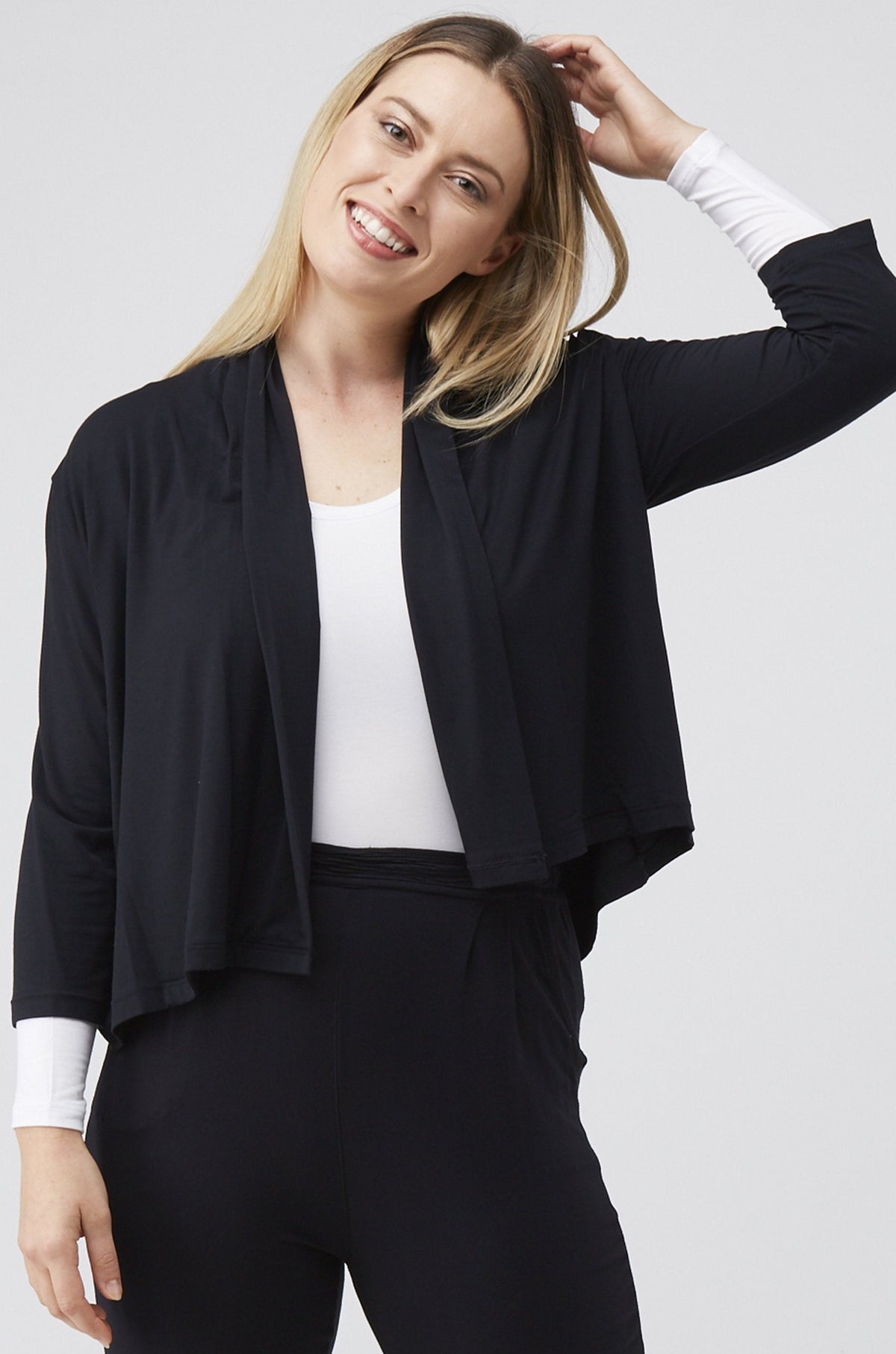Crop Cardigan Black