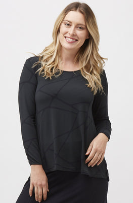 Split Hem Long Sleeve - Marble