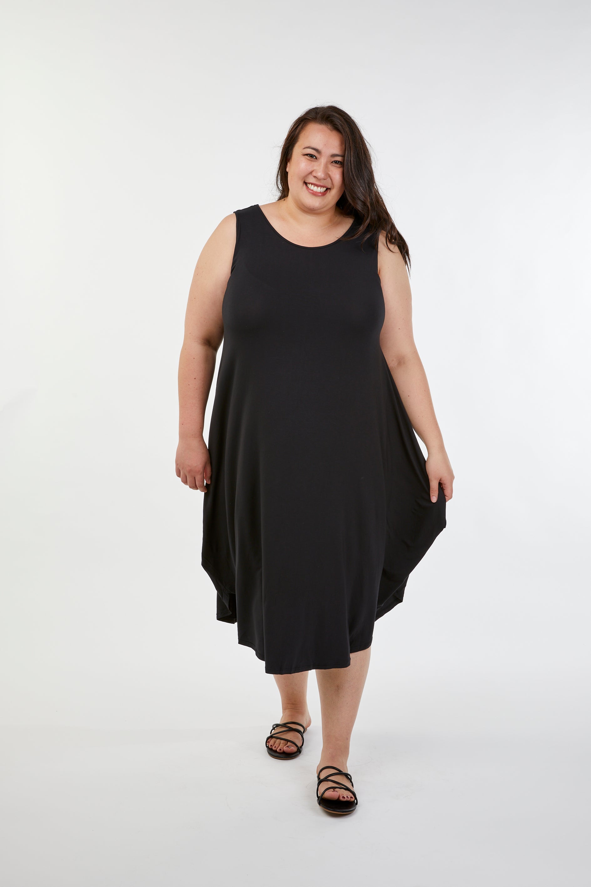 Sleeveless Tri Dress Black