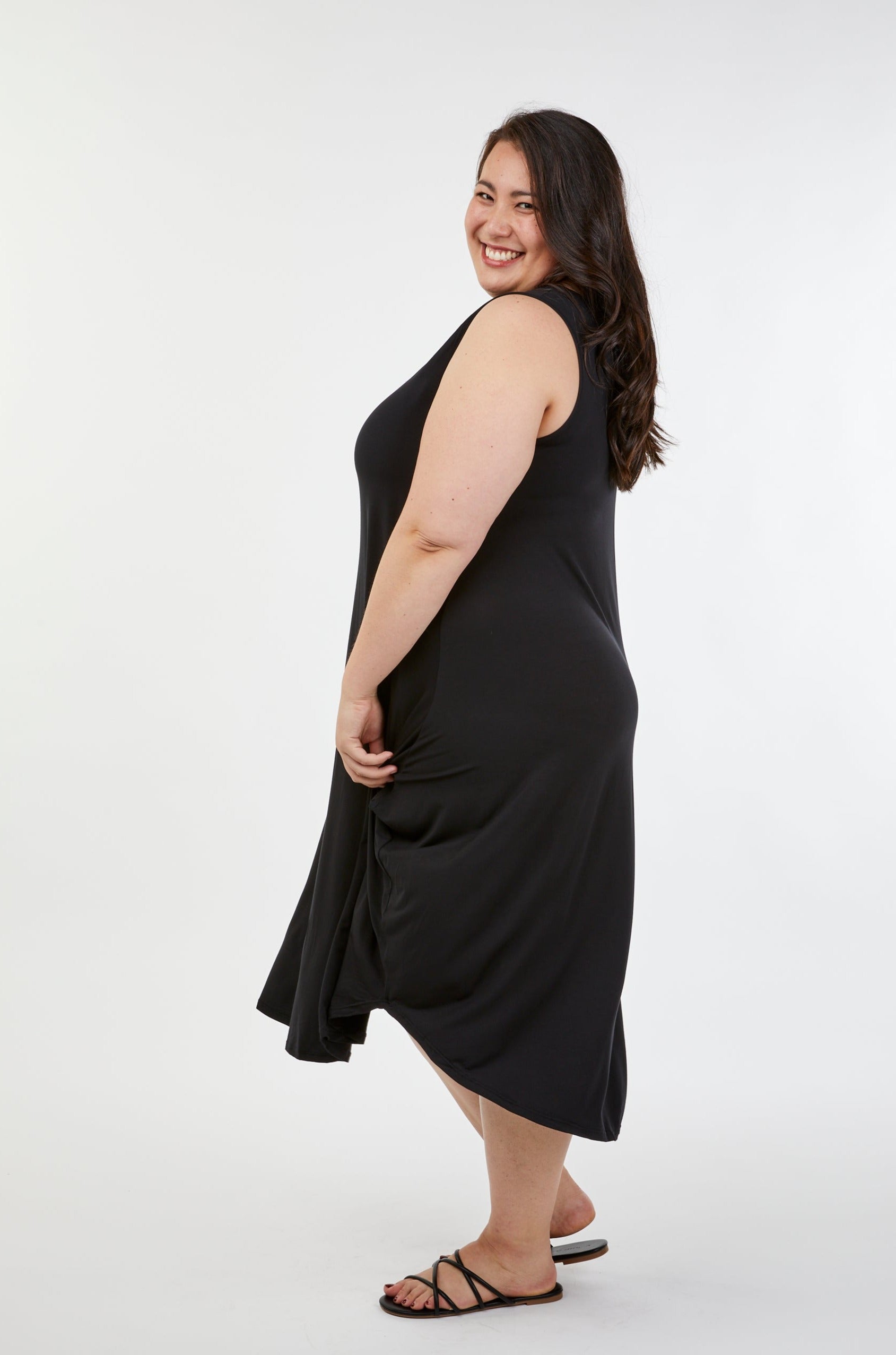 Sleeveless Tri Dress Black