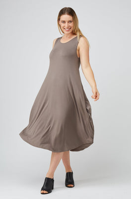 Sleeveless Tri Dress - Chestnut