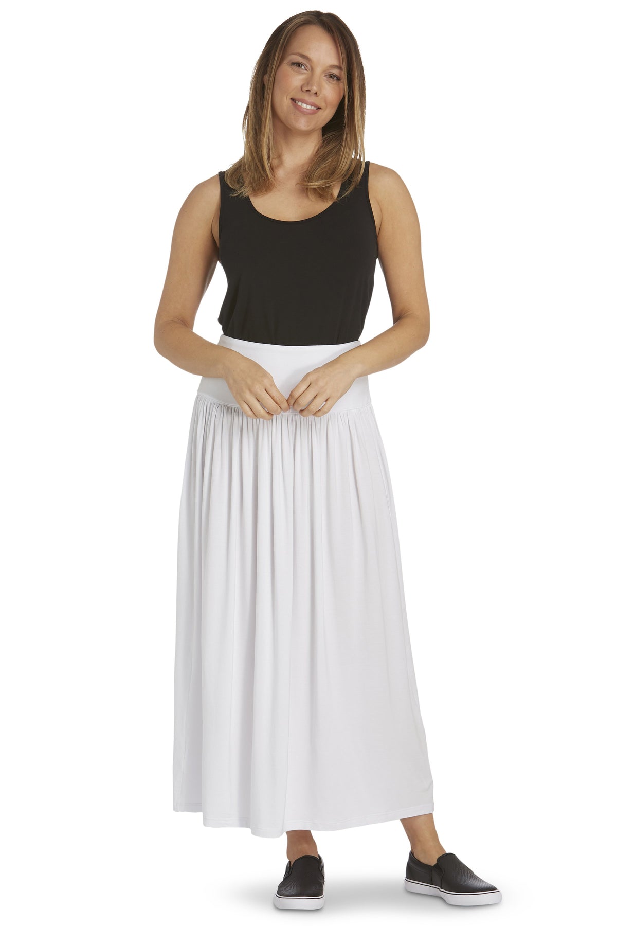 Long Full Skirt White