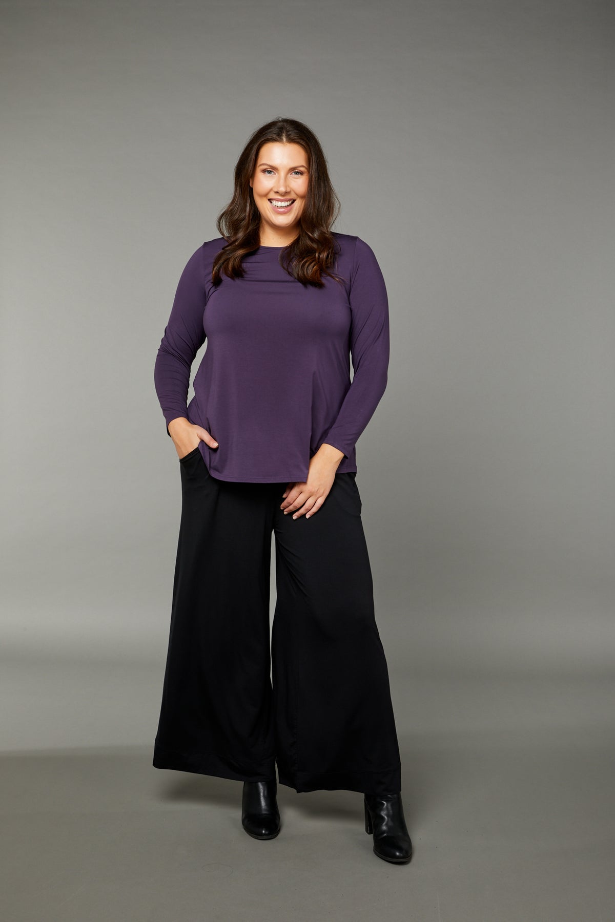 Cara Long Sleeve Mulberry Purple