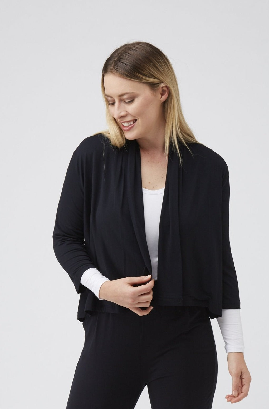 Crop Cardigan Black