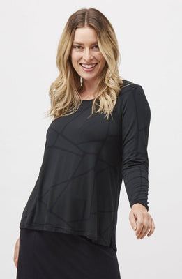 Split Hem Long Sleeve - Marble