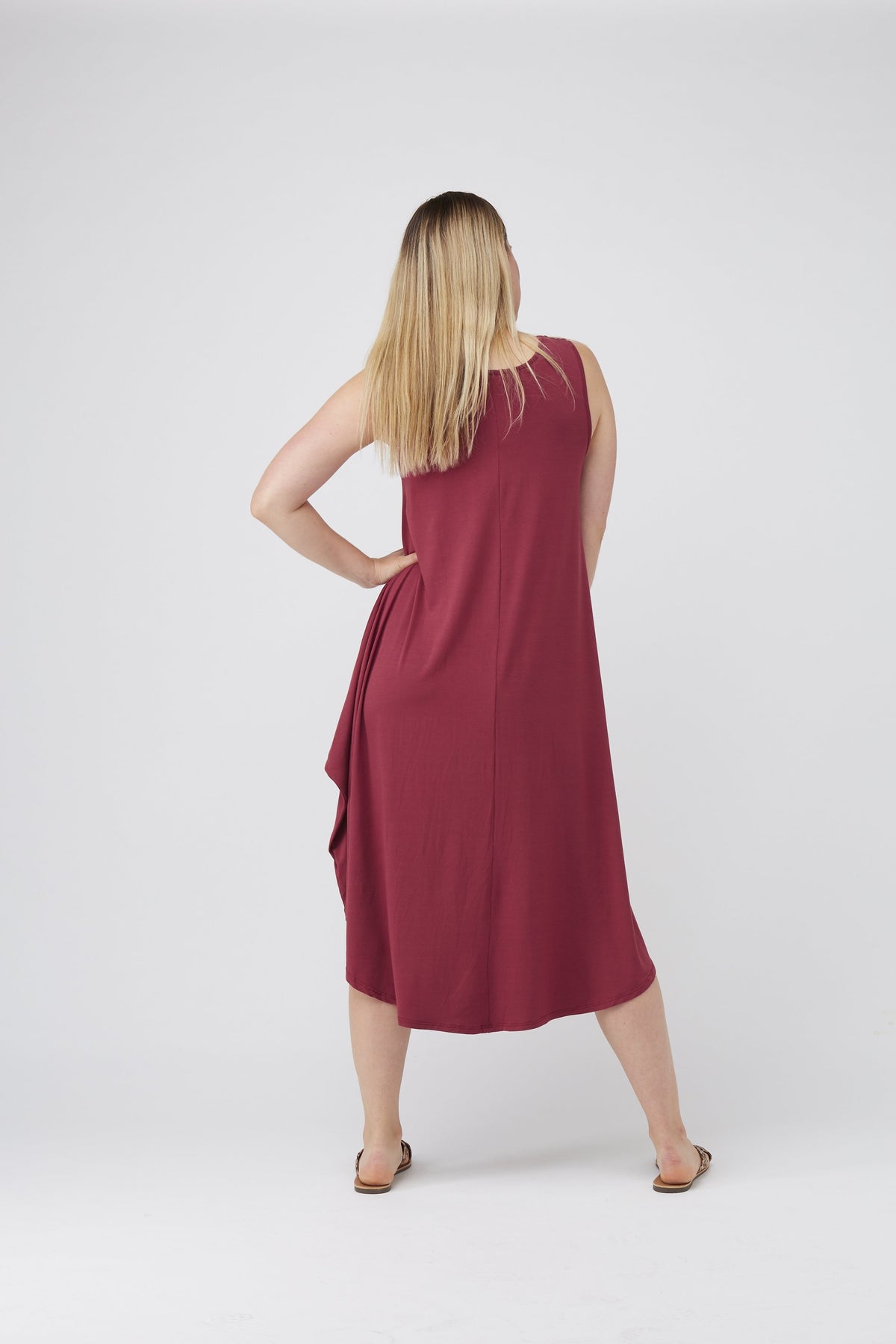 Sleeveless Tri Dress Sangria